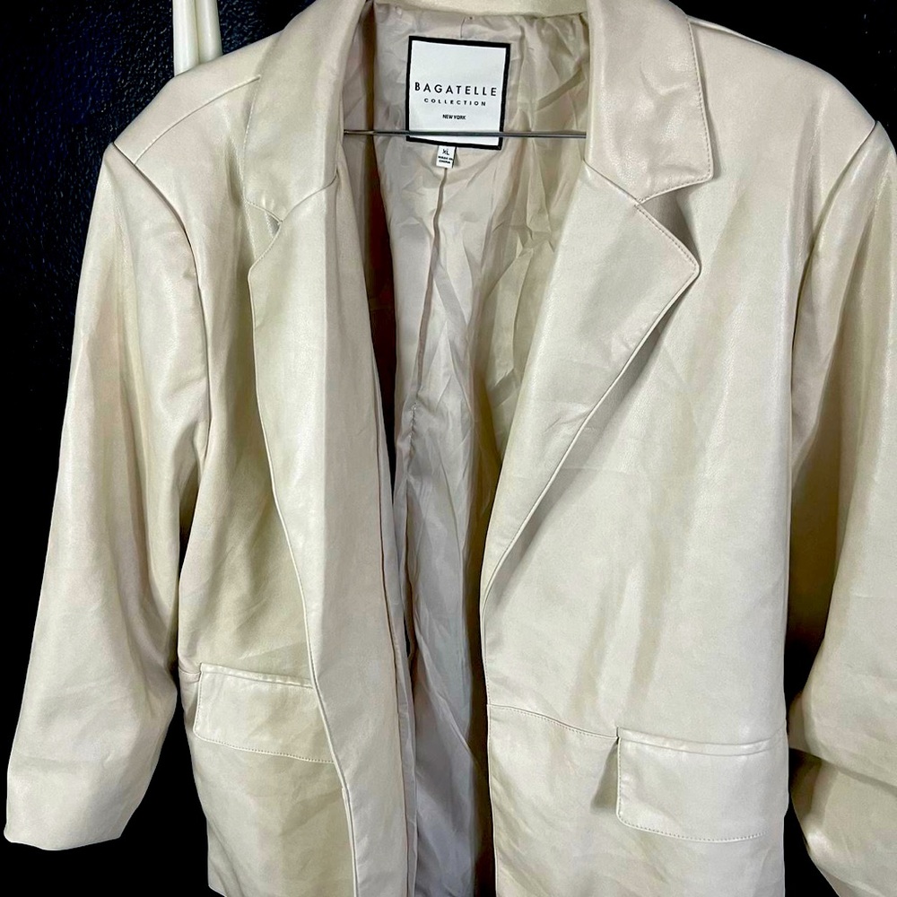 Pleather over sized blazer